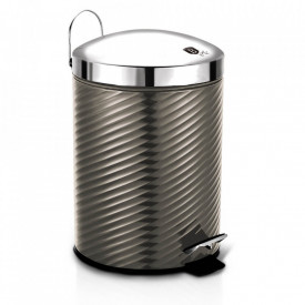 Cos de gunoi cu pedala din otel inoxidabil 12L Carbon Metallic Collection Berlinger Haus BH 6427