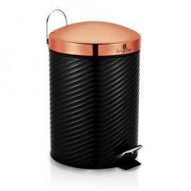 Cos de gunoi cu pedala din otel inoxidabil 3L Black Rose Line Collection Berlinger Haus BH-1729