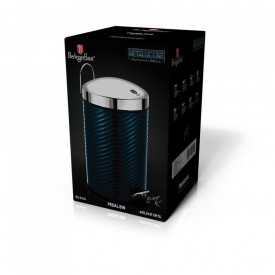 Cos de gunoi cu pedala din otel inoxidabil 5L Aquamarine Metallic Collection Berlinger Haus BH 6434