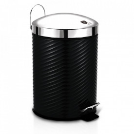Cos de gunoi cu pedala din otel inoxidabil 5L Black Silver Collection Berlinger Haus BH 6443