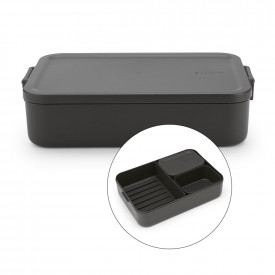 Cutie de prânz Brabantia Make&Take 2L, Gri închis, cu separatoare, lunchbox 1006290