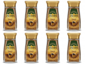 Pachet 8 x Cafea solubila JACOBS 200G GOLD - COFFEE INSTANT