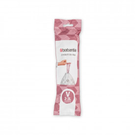 Sac de gunoi Brabantia mărimea V (NewIcon), 3L, 20 buc, alb 650533