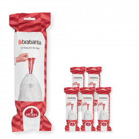 Sac de gunoi Brabantia PerfectFit Sort&Go/Bo dimensiune J, 20-25L, 120 buc, cutie 1005587