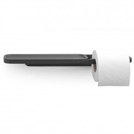 Suport hartie igienica cu raft Brabantia MindSet Mineral Infinite Grey 1005667