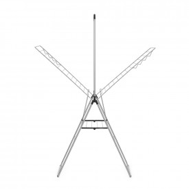 Uscător de rufe Brabantia Hangon, 25m, tijă suplimentară, Gri metalic 1004172