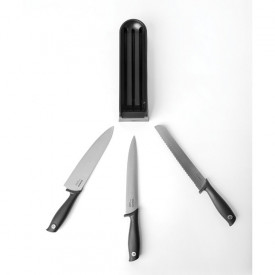 Bloc depozitare cu 3 cuțite Brabantia Tasty+ Dark Grey 1001176