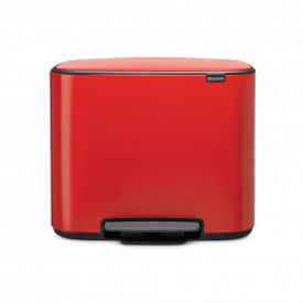 Coș de gunoi Brabantia Bo Pedal 11+23L, Roșu Pasiune 1000227