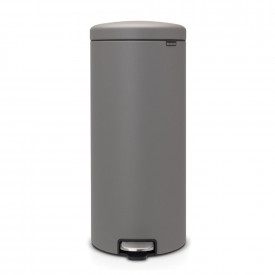 Coș de gunoi cu pedală Brabantia NewIcon 30L, Beton Mineral Gri 1001092