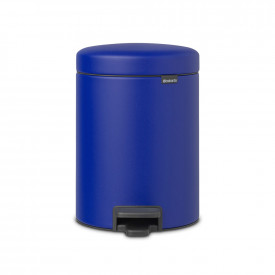 Coș de gunoi cu pedală Brabantia NewIcon 5L, Mineral Powerful Blue 1005530