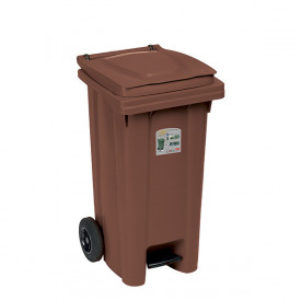 Coș de gunoi cu pedală și roată Stefanplast grigio 120L 1005204