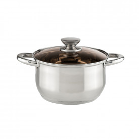 Oală cu capac Muhler MR-462 26x15cm, 7L, capac maro 1003002