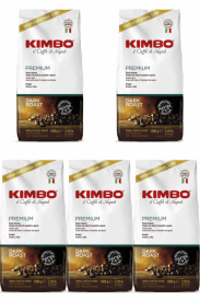 Pachet 5 x Cafea boabe, Kimbo Premium, 1kg