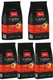 Pachet 5 x CAFEA BOABE MELITTA CAFEBAR ESPRESSO CLASSIC 1KG