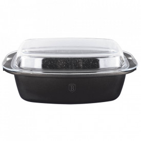Roaster 2 in 1 din aluminiu turnat cu capac din sticla Granit Diamond Line Berlinger Haus BH 1461