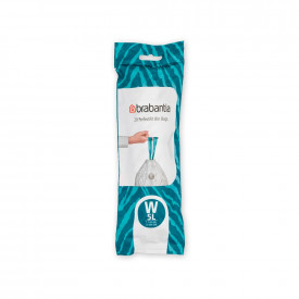 Sac de gunoi Brabantia mărimea W (NewIcon), 5L, 20 buc, alb 650534