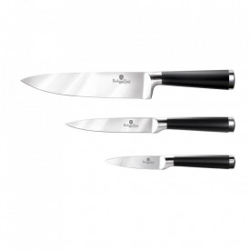 Set 3 cutite otel inoxidabil Black Silver Collection Berlinger Haus BH 2423