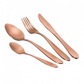 Set Tacamuri 24 piese efect satinat Rose Gold Metallic Collection Berlinger Haus BH 2213