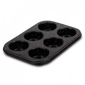 Tava dreptunghiulara pentru copt 6 briose cu invelis stone antiaderent Nature NAVA NV 239 018