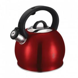 Ceainic din otel inoxidabil cu fluier 3 Litri Burgundy Metallic Line Berlinger Haus - BH 1074