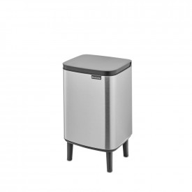 Coș de gunoi Brabantia Bo Small Hi 7L, oțel mat, rezistent la amprente 1006646