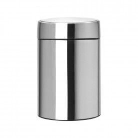 Coș de gunoi Brabantia Slide 5L, oțel mat, rezistent la amprentă 647192