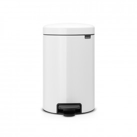 Coș de gunoi cu pedală Brabantia NewIcon 12L, Alb 649019