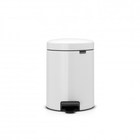 Coș de gunoi cu pedală Brabantia NewIcon 5L, Alb 649004