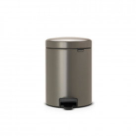 Coș de gunoi cu pedală Brabantia NewIcon 5L, platină 649012