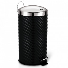 Cos de gunoi cu pedala din otel inoxidabil 7L Black Silver Collection Berlinger Haus BH 6444