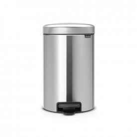 Coșul de gunoi cu pedală Brabantia NewIcon 12L, oțel mat rezistent la amprentă 649031