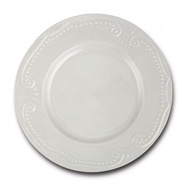 Farfurie desert din portelan cu model in relief 20 cm NAVA 153 032