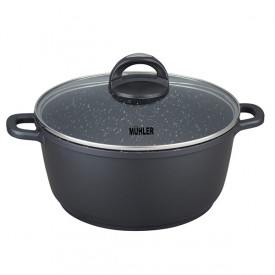 Oală cu capac Muhler Hanna MR-205M 20x8.5cm, 2.3L, aluminiu turnat 1002904