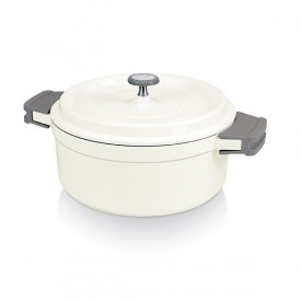 Oală din fonta Beka Cook On 24 cm, fildeș 651090