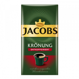 Pachet 10 x Cafea macinata, Jacobs Kronung fara cofeina, 500 g