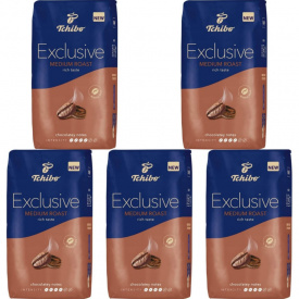 Pachet 5 x Cafea boabe Tchibo Exclusive medium roast 1 kg