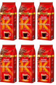 Pachet 6 x Cafea boabe Douwe Egberts Karavan 1kg