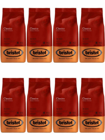 Pachet 8 x Cafea boabe Bristot Classico Intenso e Cremoso 1kg