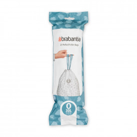 Sac de gunoi Brabantia mărimea O, 30L, 20 buc, alb 1004144