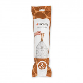 Sac de gunoi Brabantia mărimea X (NewIcon/Bo), 10-12L, 20 buc, alb 650535