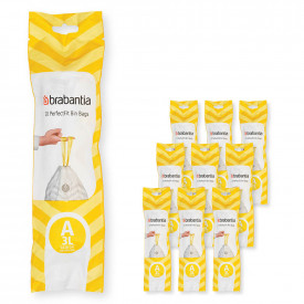 Sac de gunoi Brabantia PerfectFit Sort&Go/Touch mărime A, 3L, 200 buc, cutie 1005561
