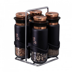 Set 4 recipiente pentru condimente Black Rose Collection BerlingerHaus BH 1999