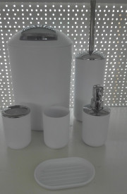 Set accesorii baie 6 piese alb 649346