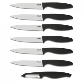 Set cutite otel inoxidabil (7 piese) cu invelis ceramic si curatator de legume cu lama ceramica NAVA NV-058-145