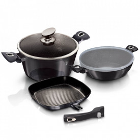 Set oale si tigai (6 piese) Metallic Line Carbon Pro Edition BerlingerHaus BH 7052