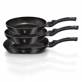 Set tigai (3 piese) Metallic Line Carbon Pro Edition BerlingerHaus BH 6904