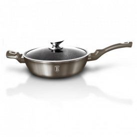 Tigaie cu capac adanca 32 cm Carbon Metallic Line Berlinger Haus BH 1239N