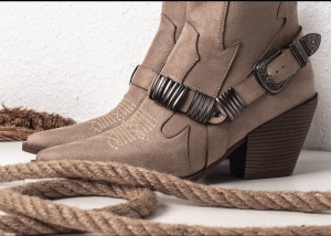 Botine Western Bej - Img 2