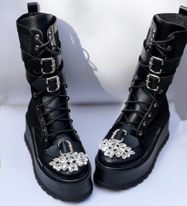 Ghete Strap Negru Mirror/diamond - Img 2