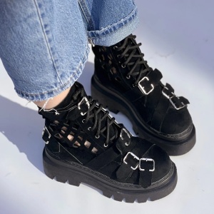 Ghete Strap Zeno 25 Negru Suede - Img 3